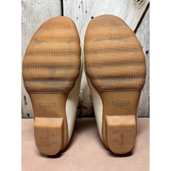 Sperry Duck Boots Waterproof Women's Size 9 White Wool Embossed Thinsulate Snow - Picture 10 of 12